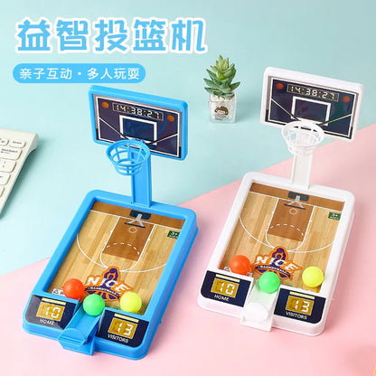 Mini Basketball Shooting Game - Desktop Basketball Hoop Toy for Kids & Family (Indoor Educational Game, 18x12cm)
