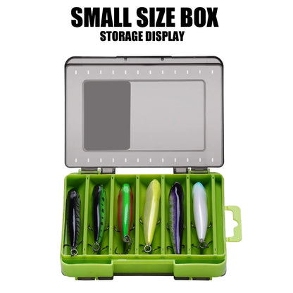 SAMOLLA Dual-Compartment Fishing Tackle Organizer - Premium Compact Storage Box for Lures, Hooks & Baits with Durable Construction