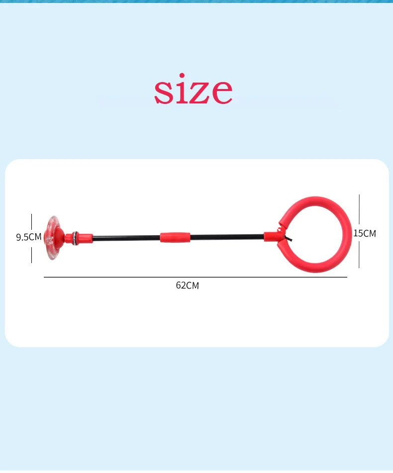 LED Light-Up Ankle Skip Ball - Fitness Bounce Ring for Kids & Adults - Self-Luminous Rotating Jump Toy