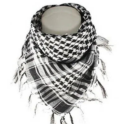 Unisex Tactical Military Plaid Scarf - Lightweight Army Style Arab Scarf for Warmth
