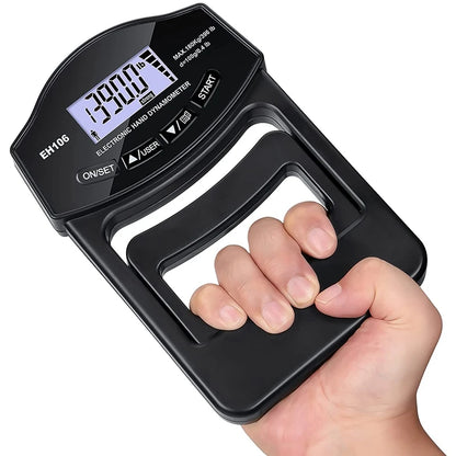 Digital Hand Dynamometer - 180kg/396lbs LCD Grip Strength Tester for Forearm Training and Weightlifting Performance
