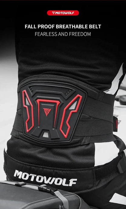 Professional Motorcycle Waist Protector - Adjustable Breathable Motocross Cycling Guard Belt