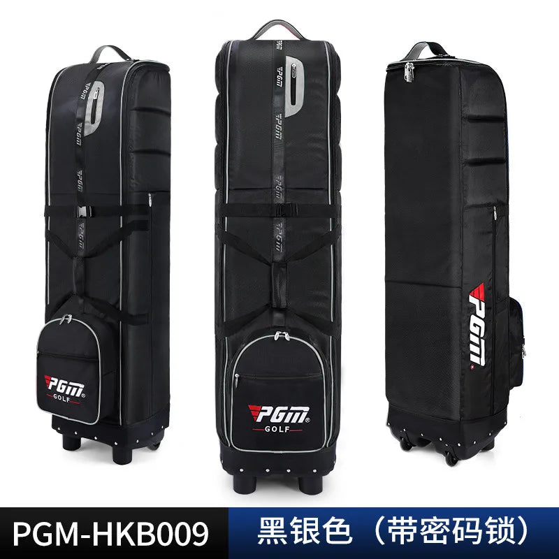 Golf Travel Bag with Wheels - Foldable Airline Golf Club Cover with Padded Straps for Air Travel