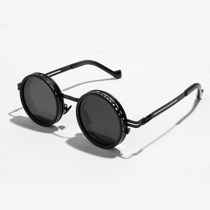 ND9 Adjustable Dimming Polarized Round Sunglasses - UV400 Protection Retro Punk Outdoor Eyewear for Men & Women Fishing