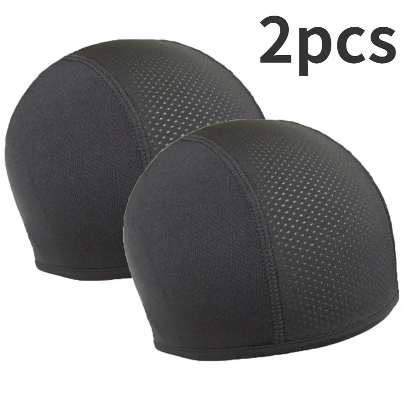 Quick-Dry Breathable Motorcycle Helmet Inner Cap - Racing Beanie Hat for Motocross (1-2 Pack)