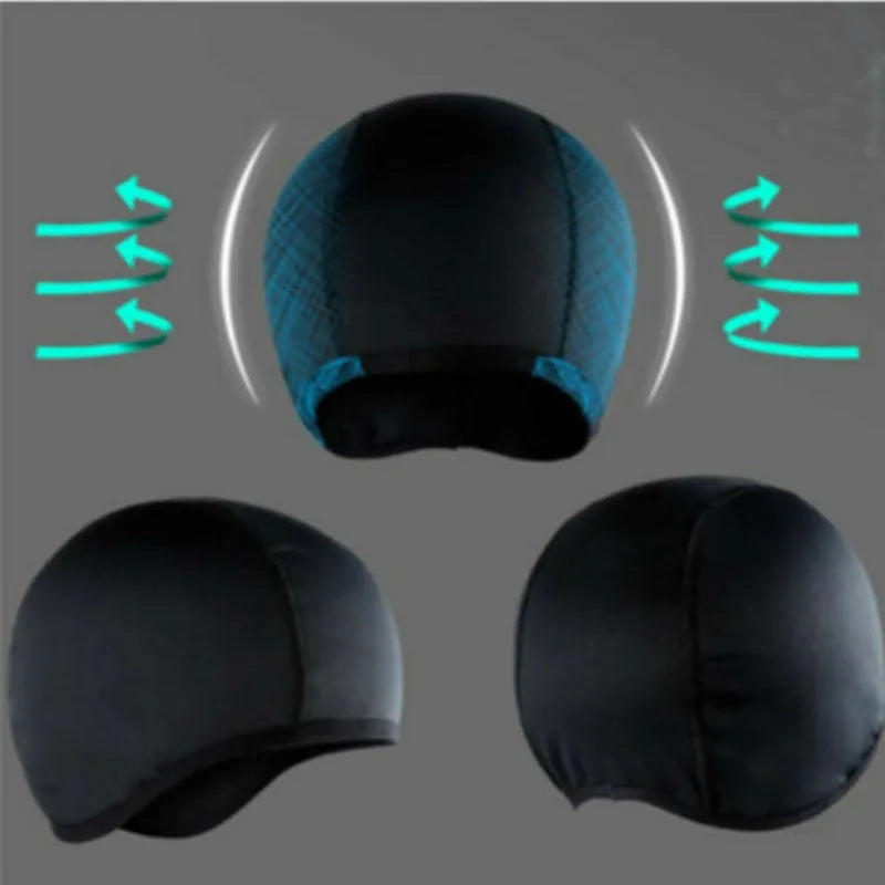 Quick-Dry Breathable Motorcycle Helmet Inner Cap - Racing Beanie Hat for Motocross (1-2 Pack)