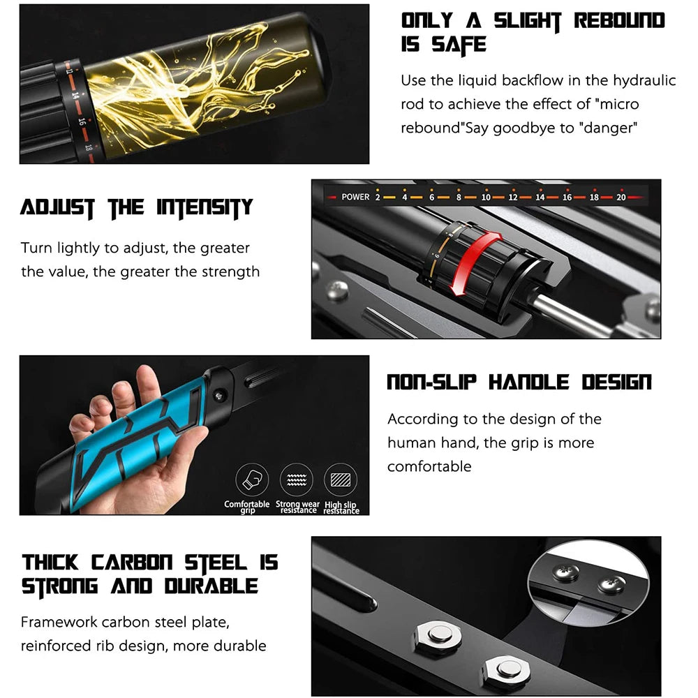 Adjustable Hydraulic Power Twister - Arm & Forearm Exerciser, Chest Expander for Biceps, Core & Full Body Strength Training