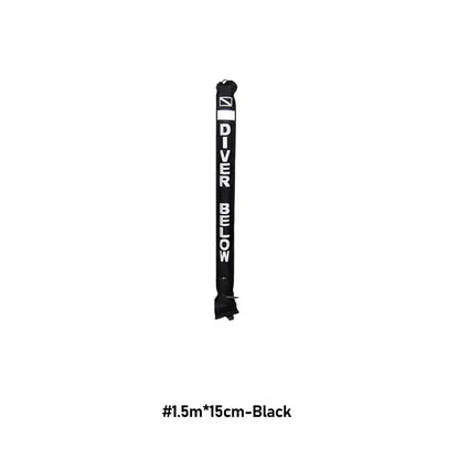 Professional Scuba Diving Safety Signal Tube - High Quality Inflatable Surface Marker Buoy (SMB) - 1.2M/1.5M/1.8M Diver Below Safety Sausage