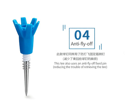 Adjustable Tripod Golf Tee Set (4-Pack) - Height-Adjustable Plastic Holder for Practice & Training