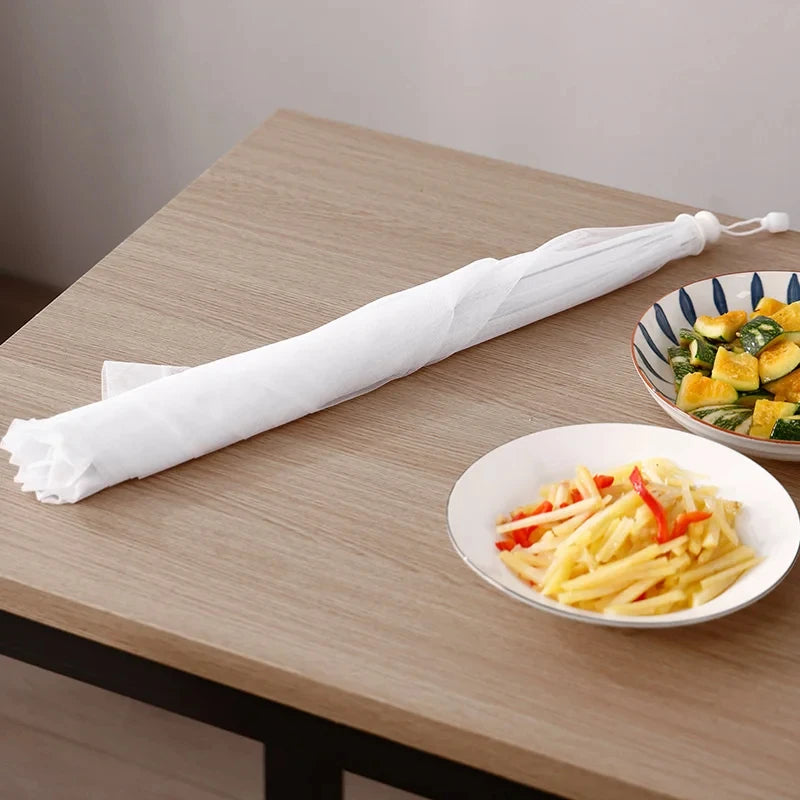 Foldable Mesh Food Covers - Washable Insect Proof Dish Protection for Kitchen Tables (3-Pack)