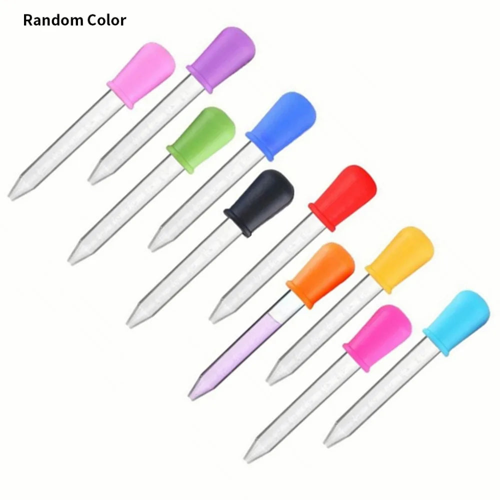 5-Pack 5ml Silicone Pipette Droppers - Multi-Purpose for Medicine, Lab, Eye & Ear Care