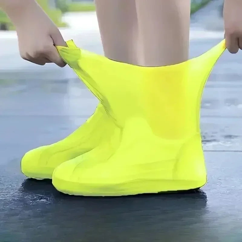 Silicone Waterproof Shoe Covers - Reusable Non-Slip Thick Wear-Resistant Rain Boot Protectors for Travel & Outdoor