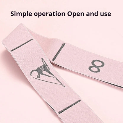 Yoga Resistance Band - Sectioned Stretching Belt for Pilates, Dance & Fitness Training