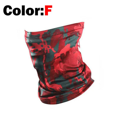 Multi-Sport Windproof Face Mask & Neck Gaiter - Lycra Camouflage Scarf for Fishing, Cycling & Outdoor Activities