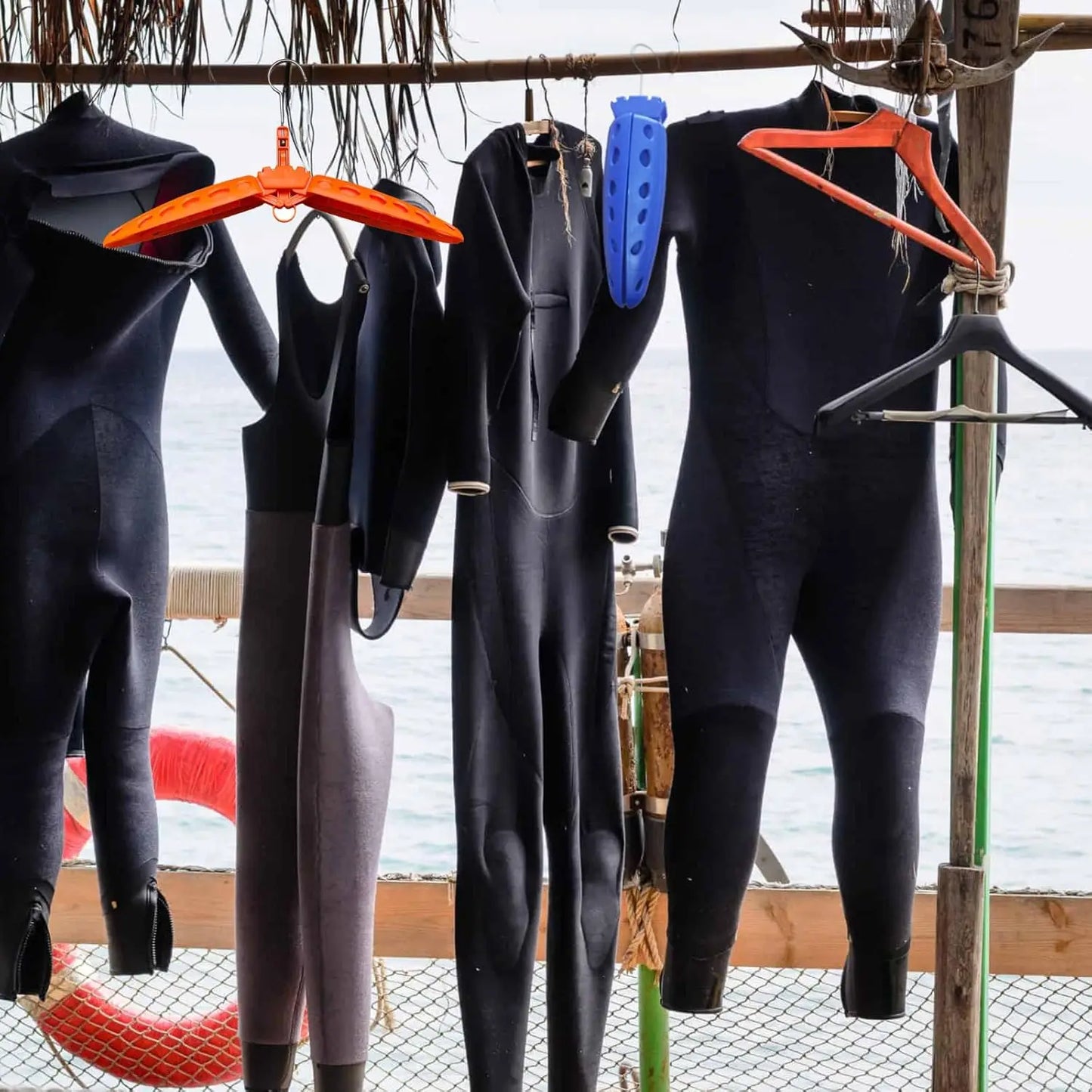 Foldable Wetsuit Hanger - Thickened Drying Rack for Diving and Surfing Gear (1/2/3-Pack Options)