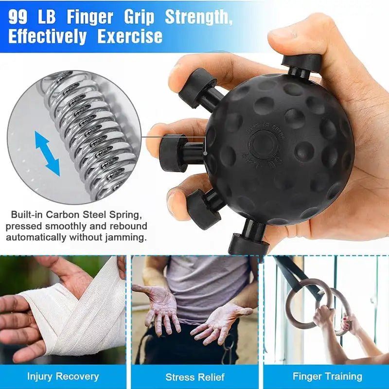 Five-Finger Hand Exerciser - Strengthening Grip Trainer for Rock Climbing & Hand Clamp Training