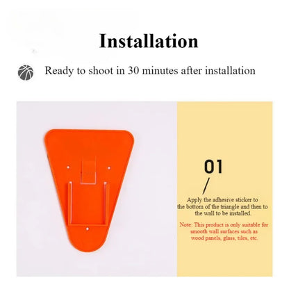Wall-Mounted Foldable Basketball Hoop - Indoor Training System for Kids