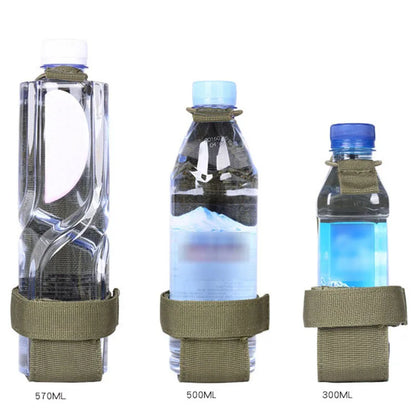 Tactical Water Bottle Holder - MOLLE Compatible Nylon Pouch for Outdoor Activities, Camping, Hiking, Hunting & Travel