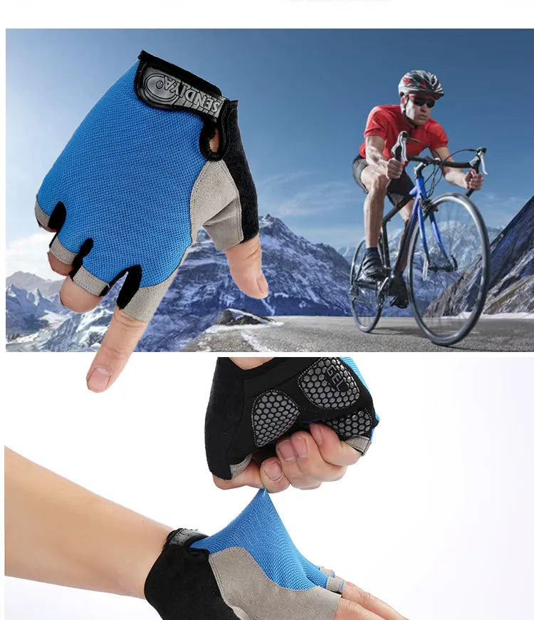Premium Fingerless Gym Gloves - Breathable Anti-Slip Training Gloves for Men & Women - Weightlifting, Bodybuilding, Cycling & Sports
