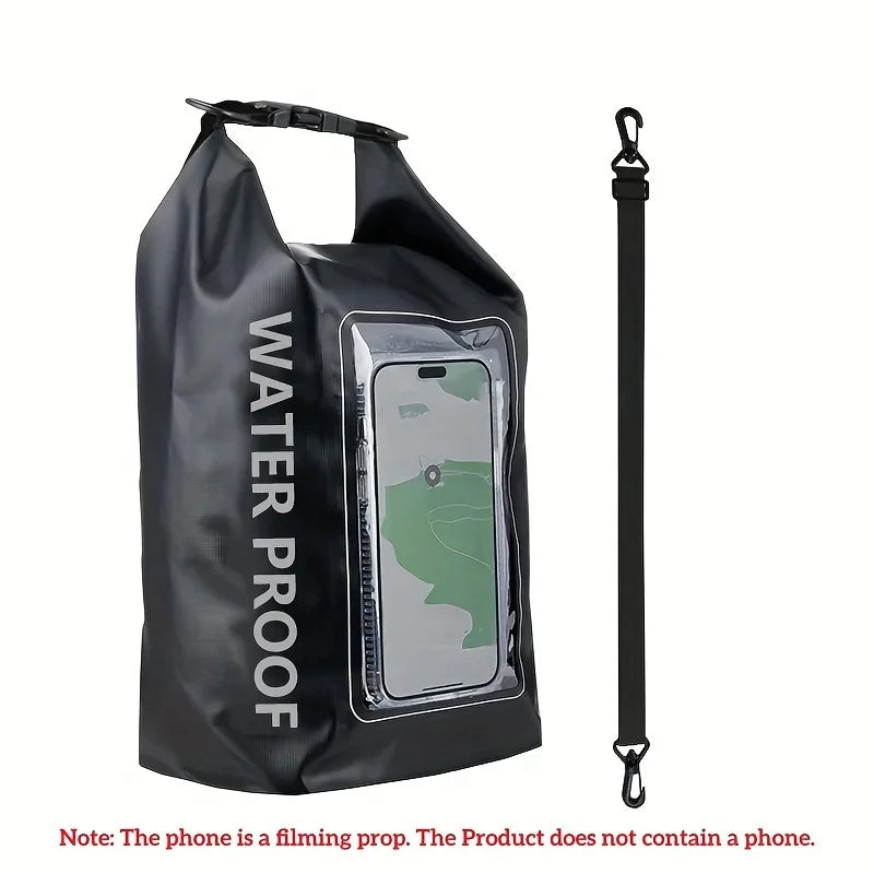 Waterproof PVC Outdoor Dry Bag - 5L & 2L Capacity - Multi-Sport Floating Bag for Swimming, Diving, Kayaking, Rafting & Beach Activities - Crossbody Shoulder Travel Bag for Surfing