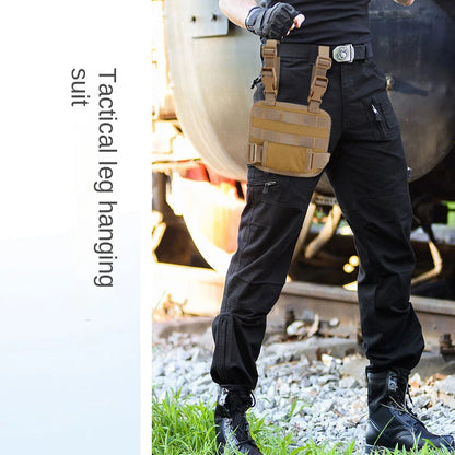 MOLLE Tactical Drop Leg Platform - Adjustable Thigh Panel with Pouch Attachment System