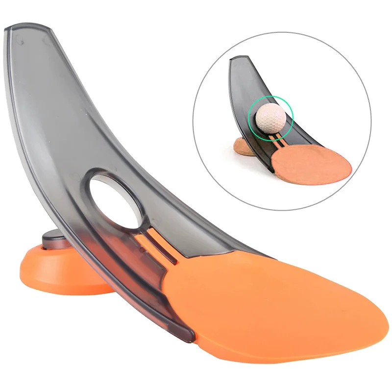 Foldable Golf Putter Alignment Tool - Triple Aim Points with Spiked Base for Indoor & Outdoor Practice