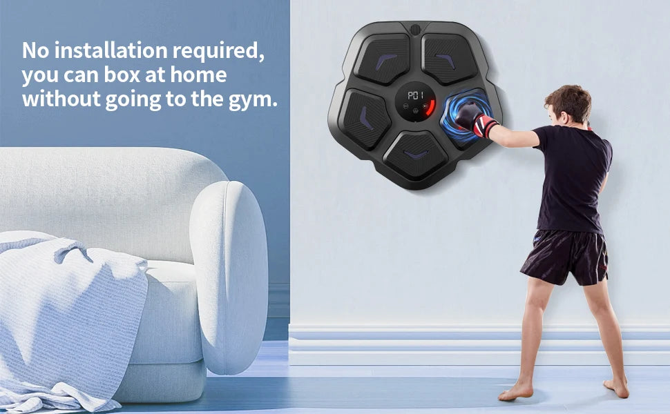 Smart Bluetooth Music Boxing Trainer - Rhythm Response Fitness Bag for Sports & Muay Thai Exercise