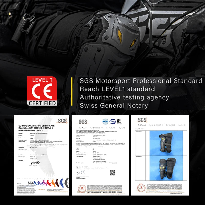 Motorcycle Knee and Elbow Protection Guards - Motocross Off-Road Racing MTB Pads