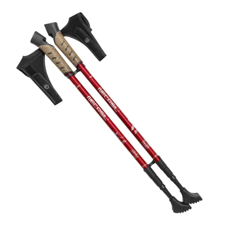 Nordic Walking Poles Set - 2PCS Telescopic Trekking Poles - 7075 Aluminum Alloy Hiking Sticks