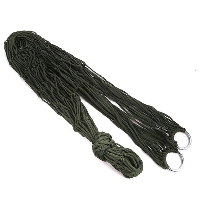 2025 Outdoor Hammock With Hammock Straps Nylon Rope Meshy Hangmat Camping Survival Travel Sleeping Net Bed Outdoor Tool Supplies