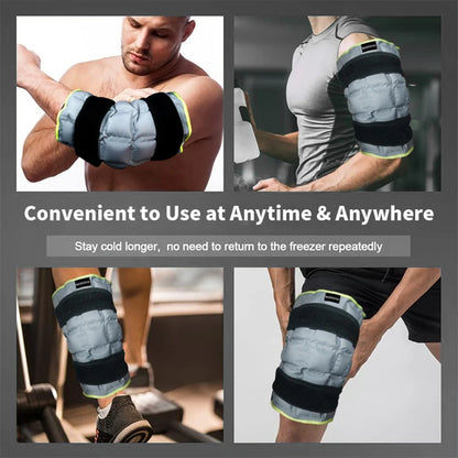 Multi-Functional Hot & Cold Therapy Knee Pad - Self-Absorbent Grey Compress Pack for Pain Relief & Physiotherapy