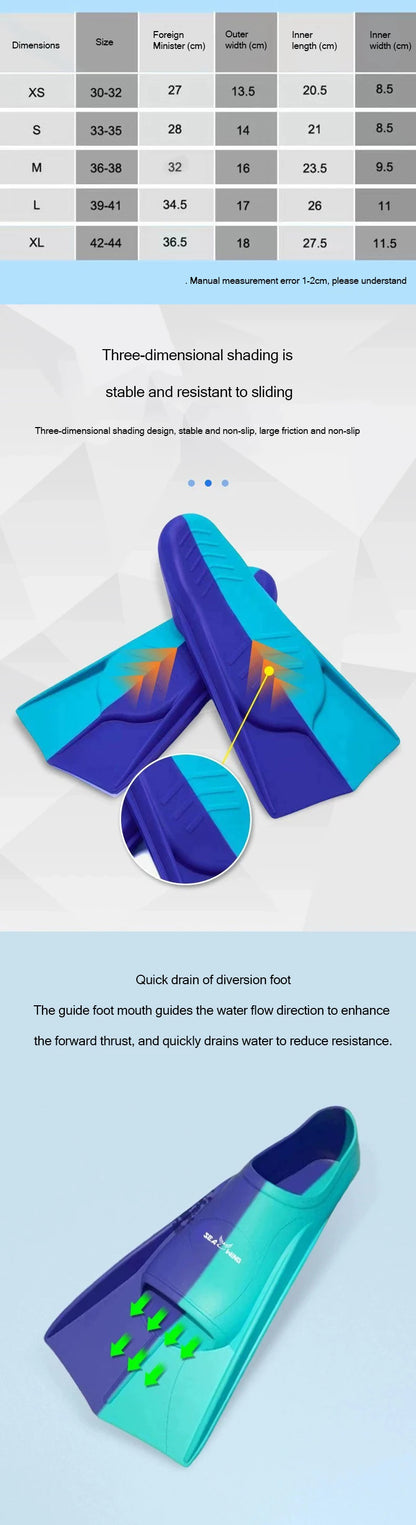 Anti-Slip Swimming Training Fins - Summer Diving Frog Shoes for Tourism