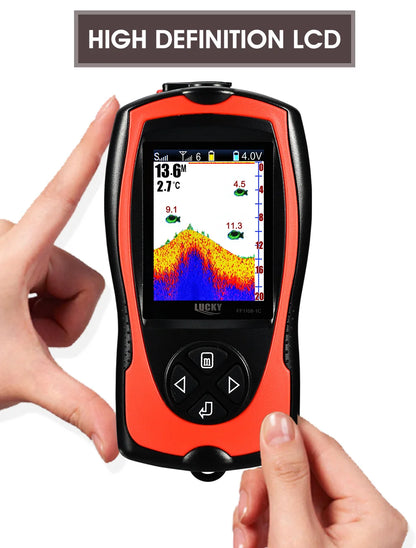 Wireless Fish Finder - Rechargeable Sonar Sensor 45M Depth for Portable Fishing