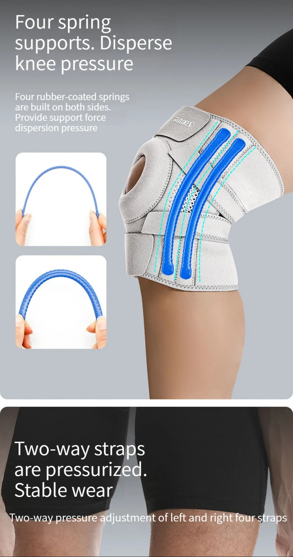 Adjustable Elastic Knee Support Brace - Patella Protection for Basketball, Soccer, Running, Cycling & Fitness (1 Piece)