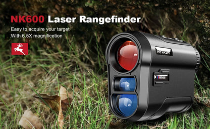 Golf Laser Rangefinder 600M/Yard - REVASRI with Slope Compensation, Flagpole Lock, Vibration Alert & USB-C Rechargeable Battery