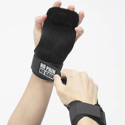 Premium Cowhide Gym Grips - Anti-Slip Palm Protection - Weightlifting, Fitness, Pull-Up, CrossFit Workout Equipment