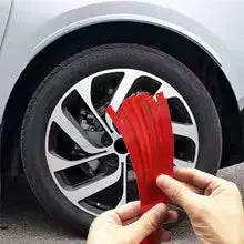 Reflective Wheel Rim Stripe Decals - 16-Piece Set for 17-19" Motorcycle, Car & Bicycle Wheels - Night Safety Stickers