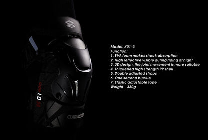Cuirassier MX Motorcycle Knee Pads - Night Reflective Motocross Racing Guards Protection