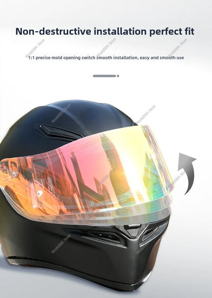 Motorcycle Helmet Visor Lens – Full Face Shield with Anti-UV, Anti-Fog & Anti-Scratch Protection