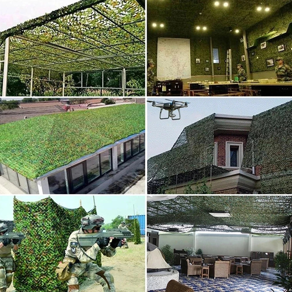 210D Oxford Military Camouflage Netting - Garden Gazebo Sun Shelter Net for Hunting & Outdoor Use