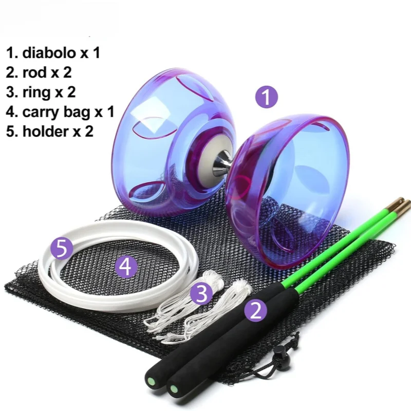 Diabolo Chinese Yoyo Set - Portable Fitness Gear for Agility Exercise (Adults, Kids & Elderly - Indoor/Outdoor)