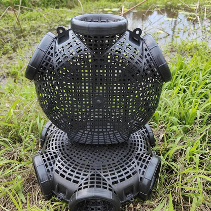 Multi-Hole Fishing Trap Cage - 3/6/8 Holes Plastic Shrimp Crayfish Lobster Catcher Net for Outdoor Fishing - Easy Installation