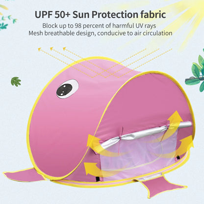 UV Protecting Baby & Kids Pop-Up Beach Tent with Pool - Portable Sun Shelter