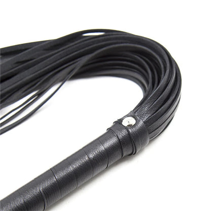 Black PU Leather Horse Riding Crop Whip - Equestrian Racing Equipment