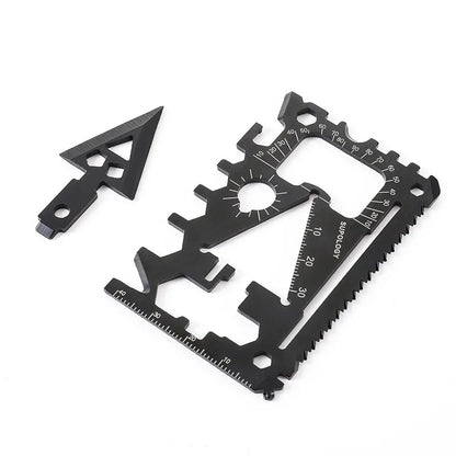 18-in-1 Multi-Functional Survival Card Tool - Portable Outdoor Wildlife Emergency Equipment