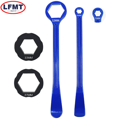 Universal CNC Tire Lever Tool & Axle Wrench - Motocross Tire Change Spoon for KTM Husqvarna Honda Yamaha Kawasaki Suzuki SHERCO Beta