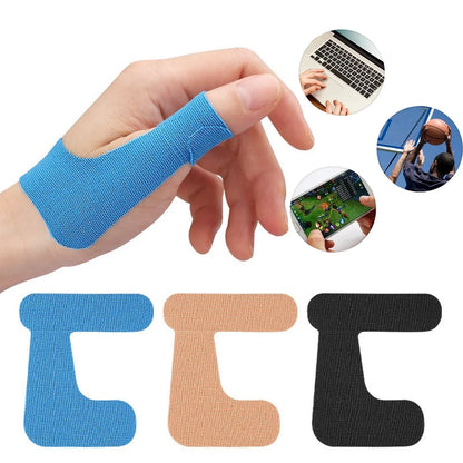 Precut Thumb Support Tape 10pcs Self Adhesive Kinesiology Patches Finger Bandages Elastic Strap for Sports Injury Protection