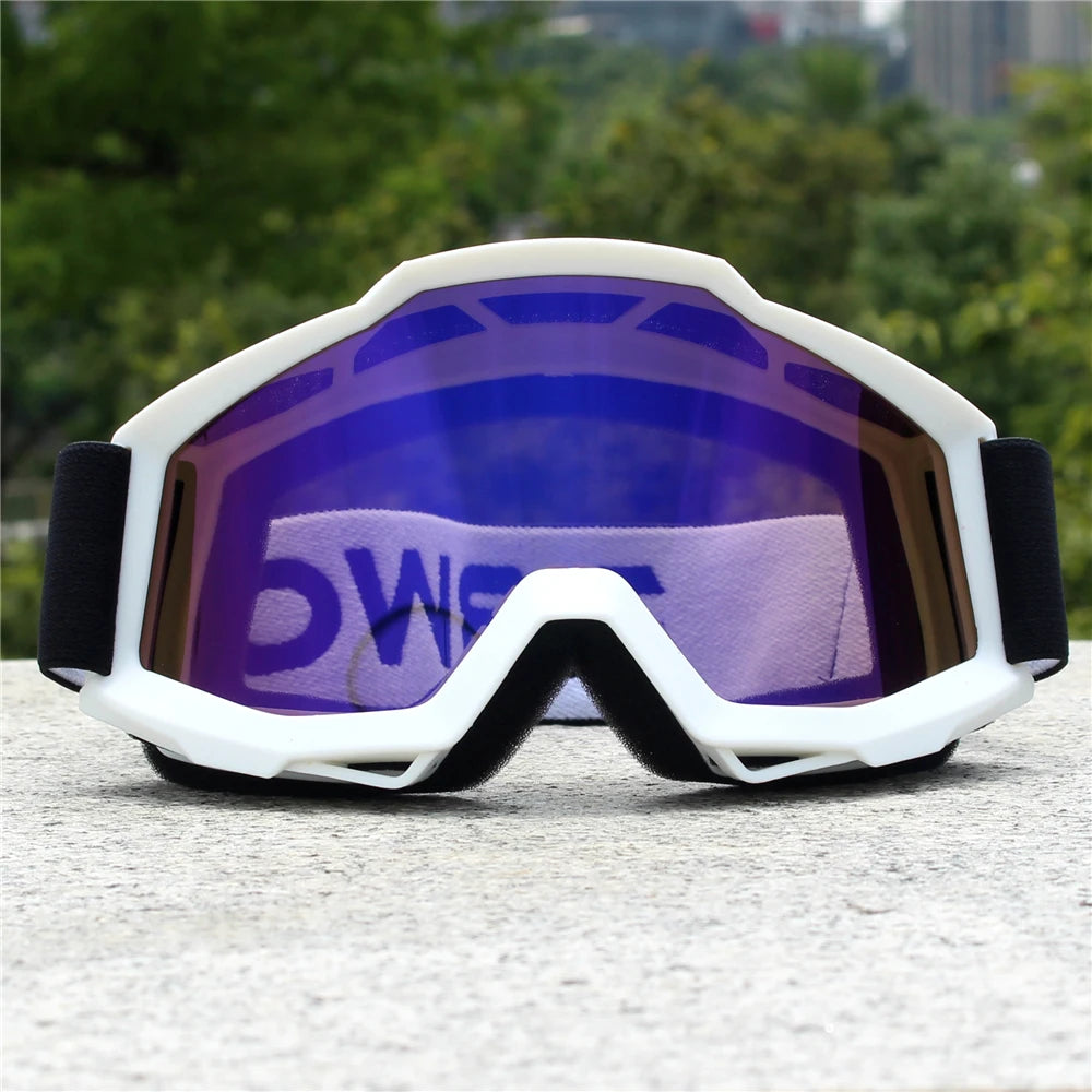 Vintage Motorcycle Goggles – MX Motocross Safety Glasses with Night Vision for Helmet & Driving