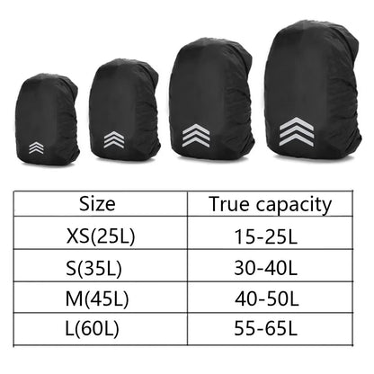 Waterproof Backpack Rain Cover - 25L-60L Nylon Outdoor Hiking Cycling Mountaineering Dust Cover for Men & Women