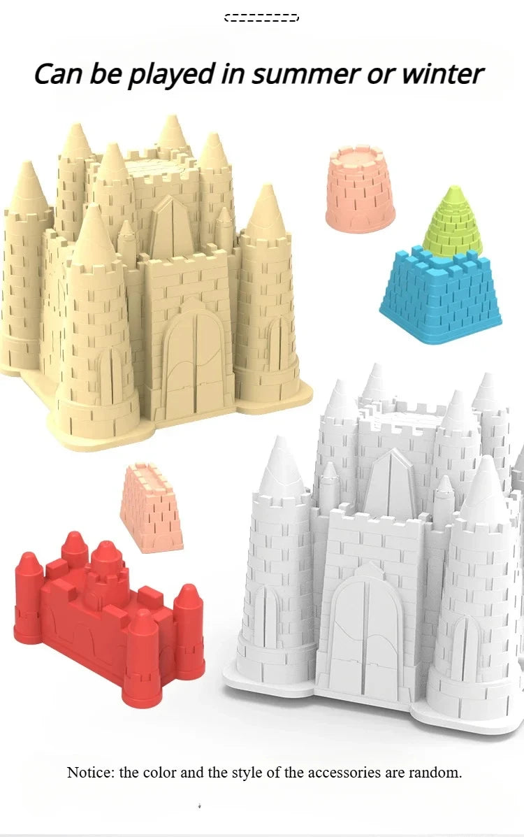 Kids Beach Castle Building Set - Complete Sand Play Kit with Bucket & Scoop - Outdoor Summer Sandbox Toys for Children & Family Fun